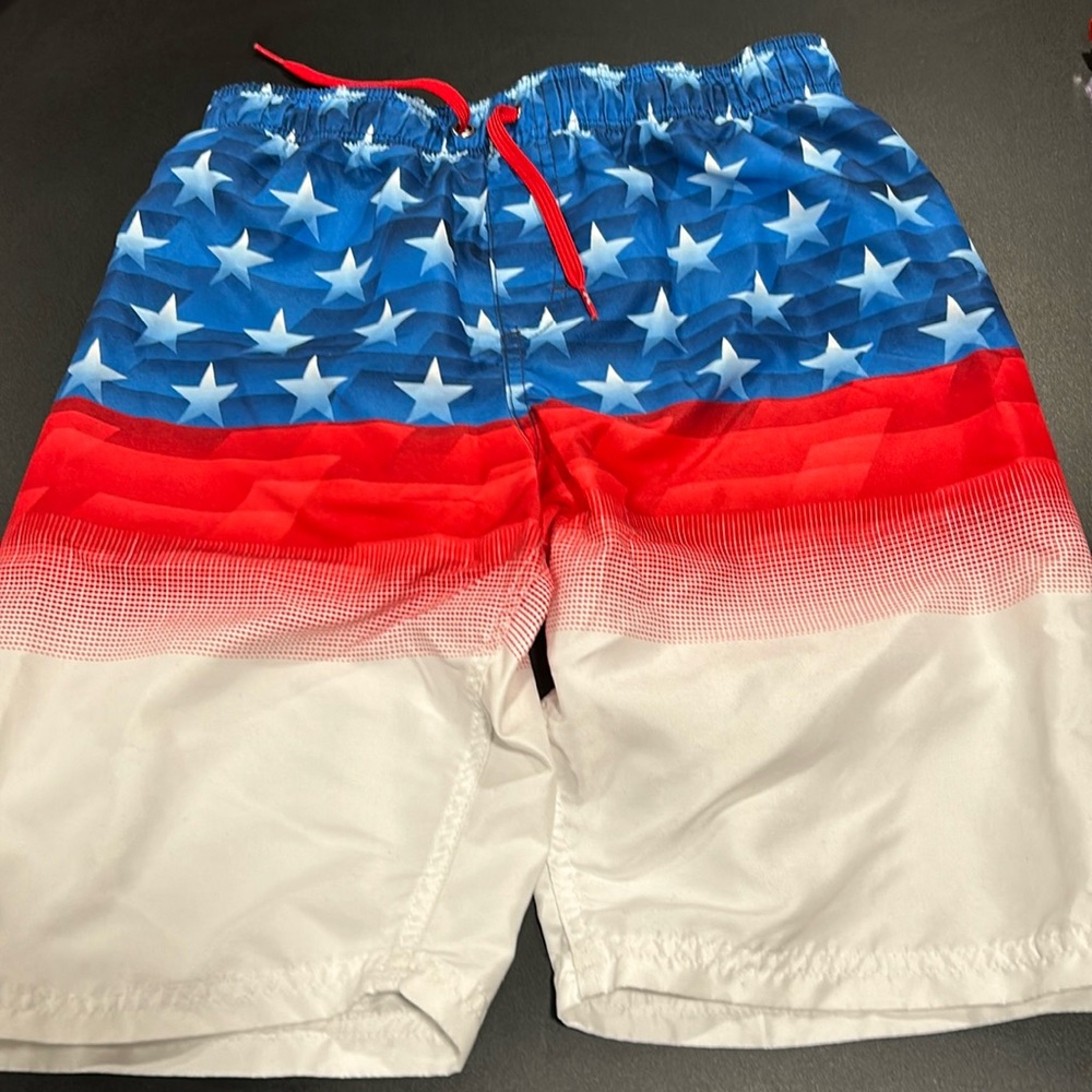 Amazing condition under armor red white and blue bathing suit